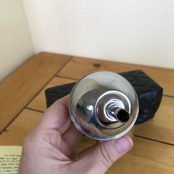 King Chromeware Deluxe Golden Flow Auto Spirit Jigger Vintage MCM Atomic Chrome - Picture 7 of 10